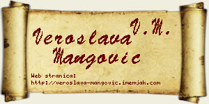 Veroslava Mangović vizit kartica